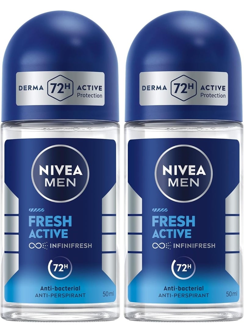 نيفيا Fresh Active Infinifresh Antiperspirant  Scent Roll-On None - Image 1